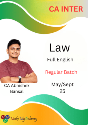 CA Inter Law Full Course In English  CA Abhishek Bansal May/Sept 25 Exam