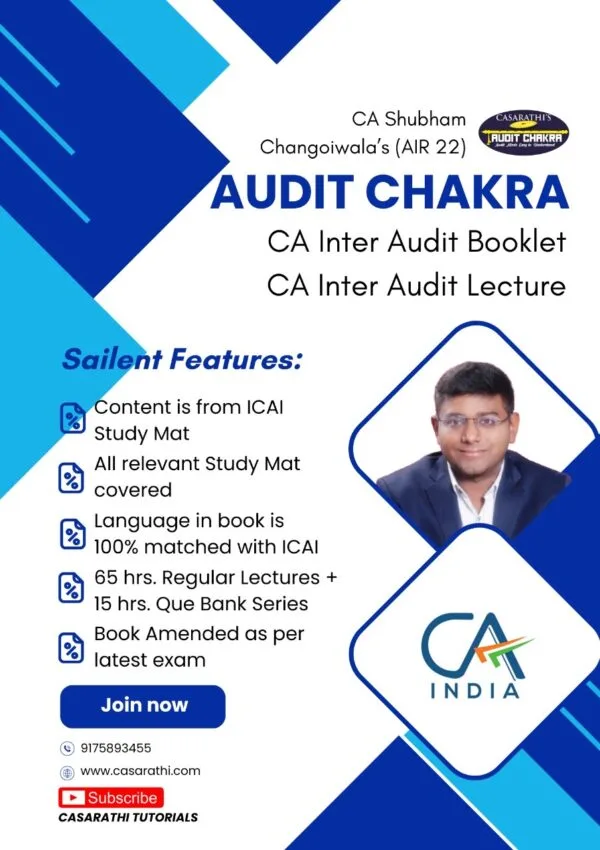 CA Inter Audit Chakra By CA Shubham Changoiwala Sep 25