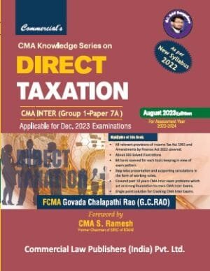 Commercial CMA Knowledge Series On Direct Taxation 2022 Syllabus for CMA Inter By G.C. Rao Applicable for December 2023 Onnwards