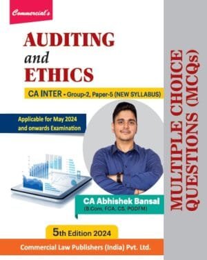 Commercial CA Inter Auditing and Ethics (MCQs Book) New Scheme By CA Abhishek Bansal Applicable for May 2024 Exam