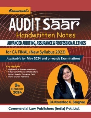 Commercial CA Final Audit SAAR Class Notes New Syllabus By CA Khusboo Girish Sanghavi Applicable for May 2024 Exam