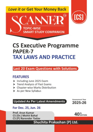Solved Scanner CS Executive Paper-4 Tax Laws Arun Kumar
