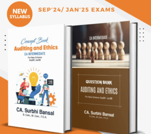 CA Inter Combo Auditing & Ethic (Concept Book + Question Bank) By Surbhi Bansal Applicable for Jan / May 2025 Exam