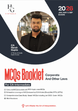CA Inter MCQ Booklet Corporate & Other Laws By CA Harsh Gupta Applicable for Jan/May/Sep 26 Exam