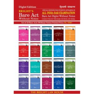Bright Law House All India Bar Examination Bare Acts without Short Notes (Diglot Edition) Set of 20 Books By Bright Law house Edition 2026