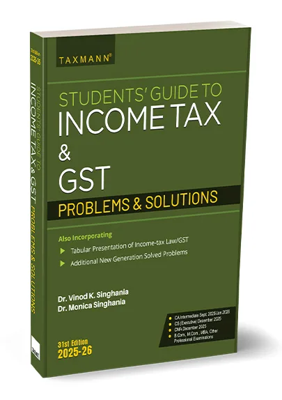 Students Guide Income Tax GST  Problems Solution Vinod K Singhania