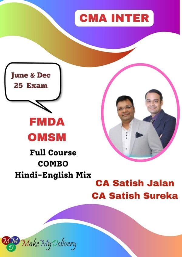 CMA Inter Group 2 Combo - FM DA + OM SM By CA Satish Jalan