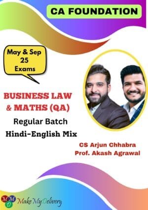 CA Foundation Maths & Law Regular Batch CS Arjun Chhabra