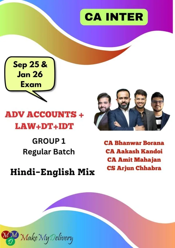 CA Inter Tax & Adv. Accounts & Law By CA Bhanwar Borana