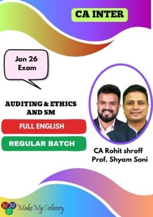 CA Inter Audit & SM Regular English CA Rahul Danait Jan 26 Exam