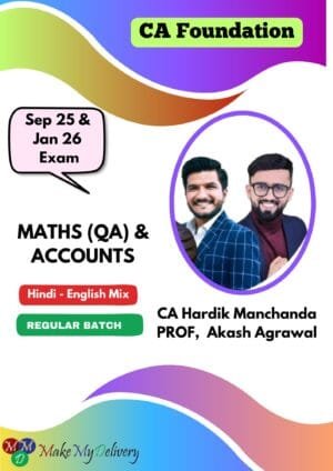 CA Foundation Accounts & Maths Regular Batch CS Arjun Chhabra
