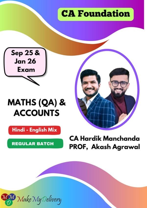 CA Foundation Accounts & Maths Regular Batch CS Arjun Chhabra