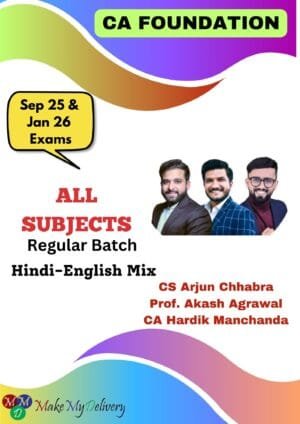 CA Foundation Combo All Subjects (Regular Batch) Sep 25 Exam