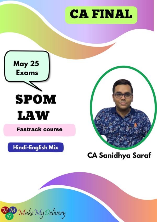 Video Lecture CA Final Law Self Paced Module By Sanidhya Saraf