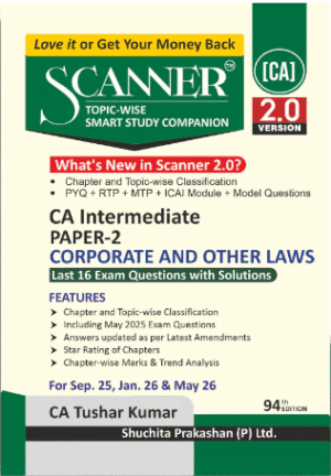 Shuchita Solved Scanner CA Inter Paper –2 Corporate and Other Laws By CA Tushar Kumar Sept 25 / Jan 26 Exam
