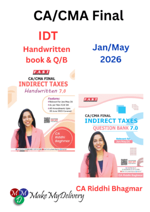 CA Final IDT Handwritten Book & Question Bank CA Riddhi Baghmar for Jan/May 26 Exams