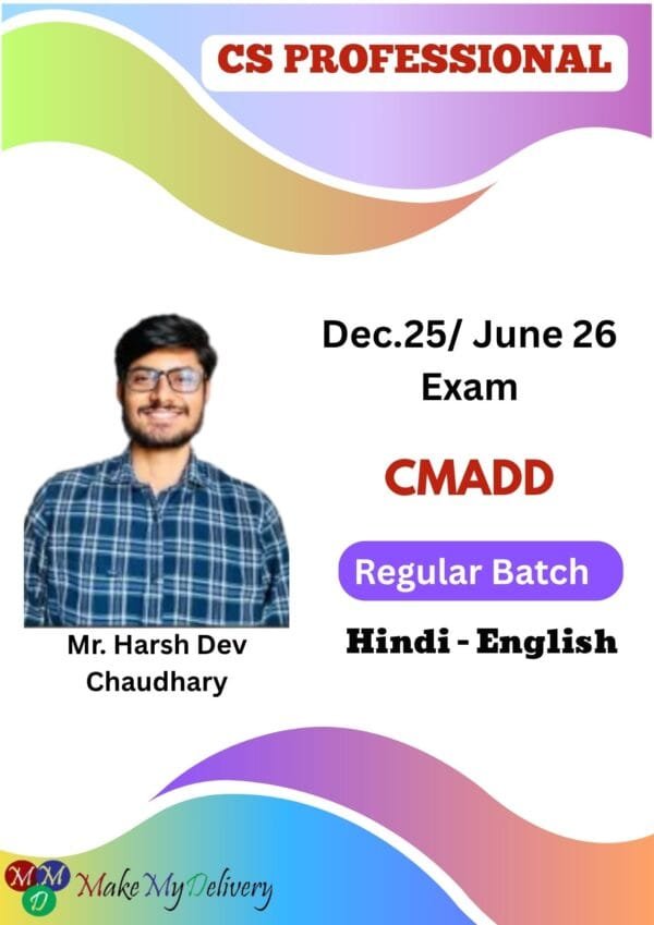 CS Final CMADD Regular Batch 50 Hours Harsh Dev Chaudhary