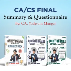 CA Final IDT Summary Questionnaire Book CA Yashvant Mangal