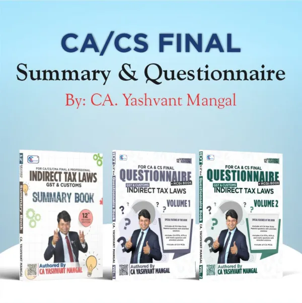 CA Final IDT Summary Questionnaire Book CA Yashvant Mangal