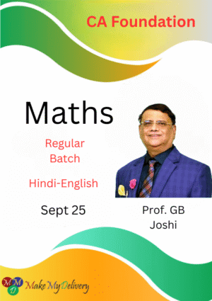 CA Foundation Maths Regular Batch Prof. GB Joshi Sept 25 & Jan 26 Exam