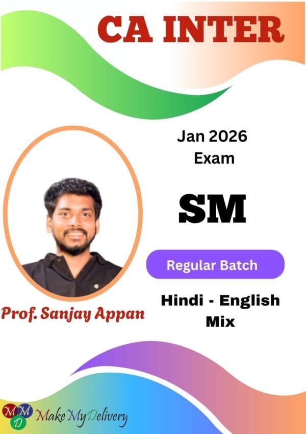 CA Inter Strategic Management Regular Prof. Sanjay Appan