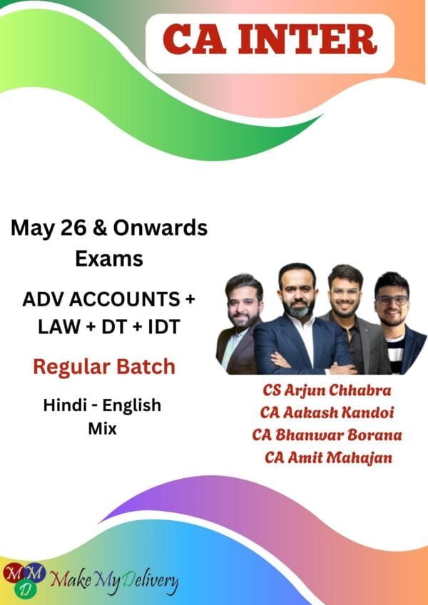 CA Inter Advanced Accounts Law and Taxation CA Bhanwar Borana