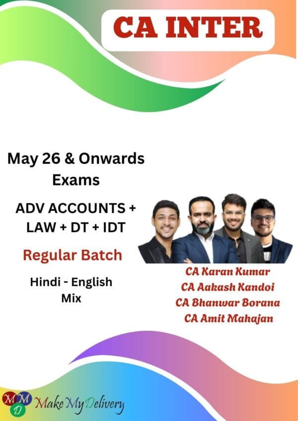 CA Inter Advanced Accounts Law and Taxation CA Bhanwar Borana
