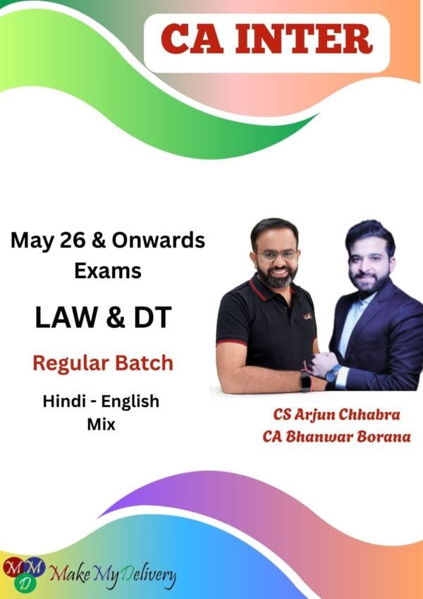 CA Inter Law and DT Regular Batch By CA Bhanwar Borana