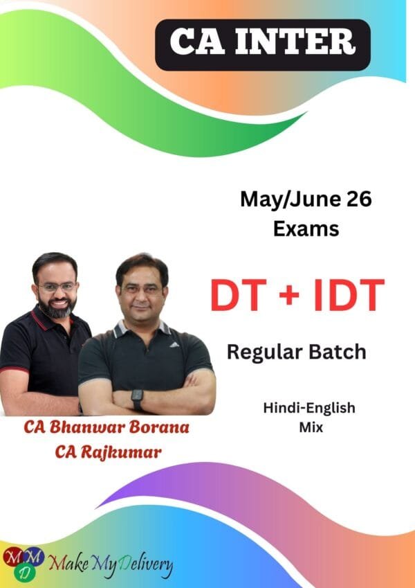 CA Inter Direct Indirect Taxation Bhanwar Borana Rajkumar