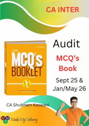 CA Inter Audit MCQ's Book By CA Shubham Keswani Sep 25 & Jan/May 26 Exam