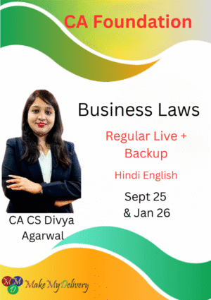CA Foundation Regular Business Laws Divya Agarwal Sept 25 & Jan 26 Exam