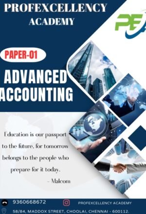 CA Inter Advanced Accounting Question Bank with concept Summary Book by Profexcellency Academy For May 26 Exam