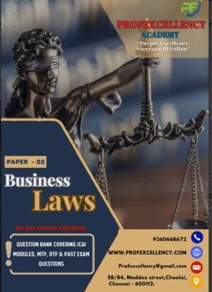 CA Foundation Business Law Question Book by Profexcellency Academy May 26 Exam