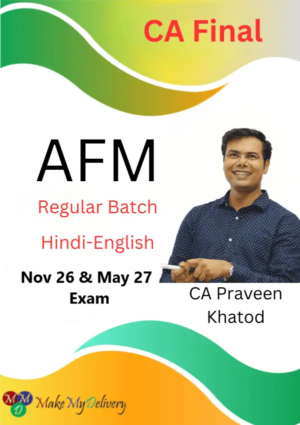 CA Final AFM Regular By CA Praveen Khatod Nov 26 & May 27