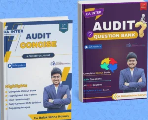 CA Inter Audit Concise Concept Book & Question Book By CA Balakrishna Kovuru Jan 26 Exam