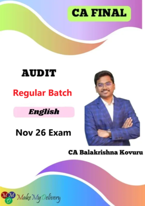 CA Final Audit Regular English By CA Balakrishna Kovuru Nov 26 Exam
