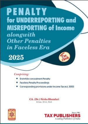 TP Penalty for Underreporting and Misreporting of Income By CA Nisha Bhandari 1st Edition Dec 2025