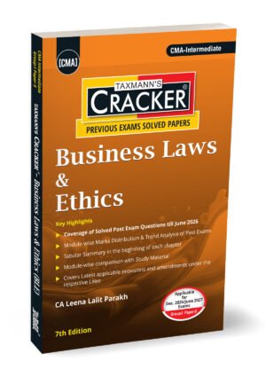 CMA Inter Business Laws & Ethics Cracker By Leena Lalit Parakh 7th Edition Dec 26 & June 27