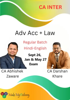 CA Inter Advance Account & Law Regular CA Abhishek Zaware & CA Darshan khare Sept 26, Jan & May 27