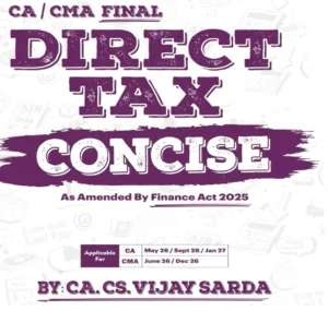 CA Final DT Concise Book By CA Vijay Sarda For May 26 Exam