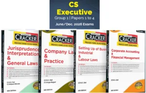 Taxmann CS Executive Group 1 Crackers By N.S. Zad,Kalyani Shirode, Divya Bajpai June 26 Exam