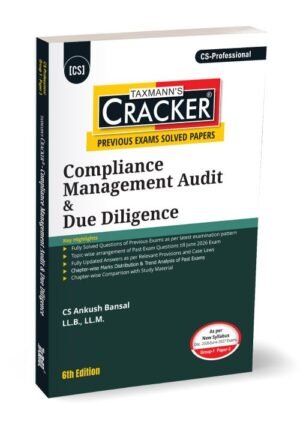 Taxmann CS Professional Compliance Management Audit & Due Diligence Cracker CS Ankush Bansal Dec 26 & June 27