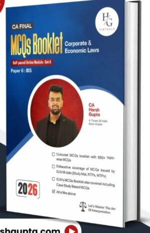 CA Final Law MCQ Book By CA Harsh Gupta for May 26 Exam