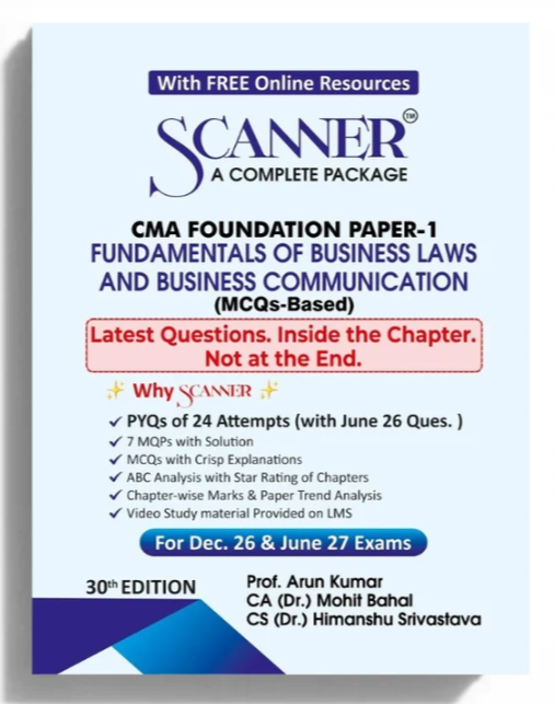 Shuchita Solved Scanner CMA Foundation Paper 1 Fundamentals of Business Laws and Business Communication Dec 26 & June 27