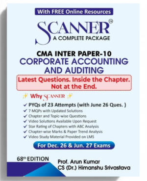Shuchita Solved Scanner CMA Inter Paper 10 Corporate Accounting and Auditing Dec 26 & June 27 Exam