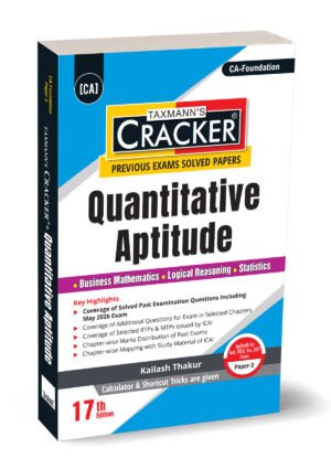 Taxmann CA Foundation Quantitative Aptitude Cracker By Kailash Thakur Sept 26 & Jan 27