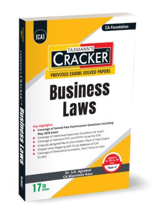 Taxmann CA Foundation Business Laws Cracker By Manmeet Kaur S.K. Agrawal Sept 26 & Jan 27