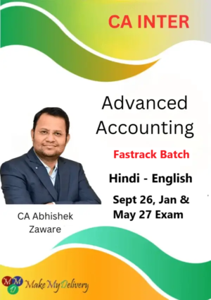 CA Inter Advance Account Fastrack by CA Abhishek Zaware Sept 26, May & Jan 27