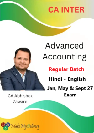 CA Inter Advanced Accounting Regular by CA Abhishek Zaware Jan ,May & Sept 27