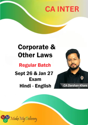 CA Inter Law Regular CA Darshan Khare Sept 26 & Jan 27